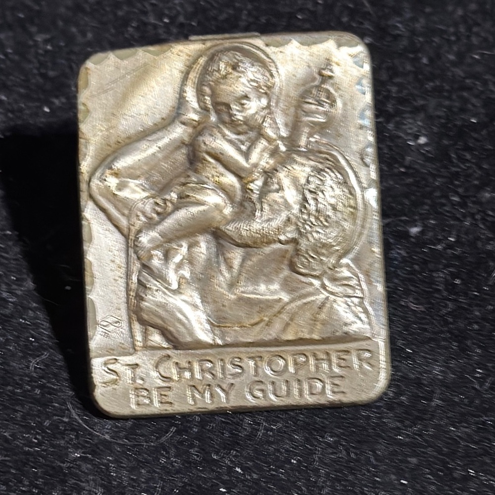 Silver-Tone St. Christopher Plaque